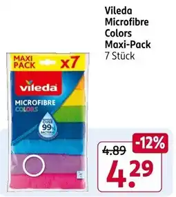 Rossmann Vileda Microfibre Colors Maxi-Pack Angebot