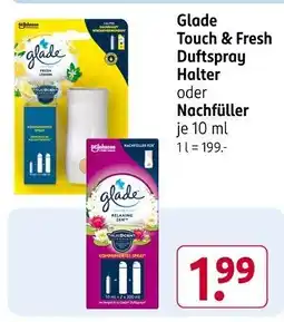 Rossmann Glade Touch & Fresh Duftspray Halter Angebot