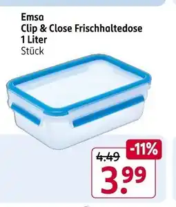 Rossmann Emsa Clip & Close Frischhaltedose 1 Liter Angebot