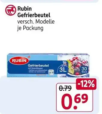 Rossmann Rubin Gefrierbeutel Angebot