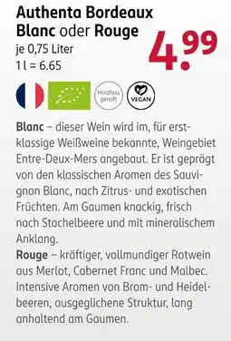 Rossmann Authenta Bordeaux Blanc oder Rouge Angebot