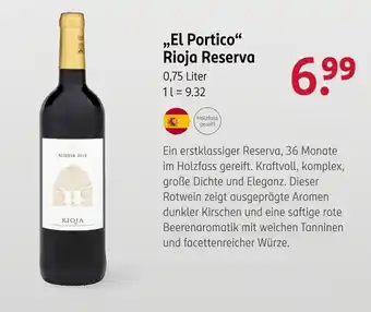 Rossmann ,,El Portico" Rioja Reserva Angebot