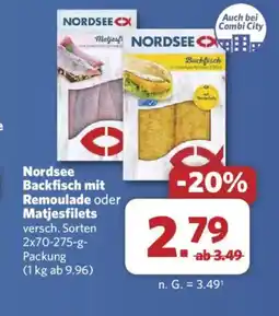 Combi Nordsee Backfisch mit Remoulade oder Matjesfilets Angebot