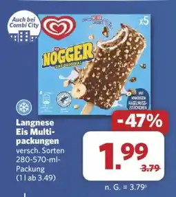 Combi Langnese Eis Multi- packungen Angebot