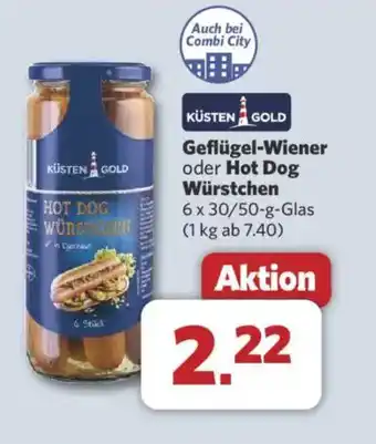 Combi Geflügel-Wiener oder Hot Dog Würstchen Angebot