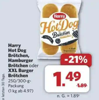 Combi Harry Hot Dog Brötchen, Hamburger Brötchen oder XXL Burger Brötchen Angebot