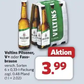 Combi Veltins Pilsener, V+ oder Fass- brause Angebot