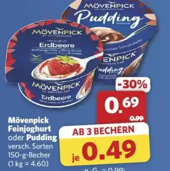 Combi Mövenpick Feinjoghurt oder Pudding Angebot