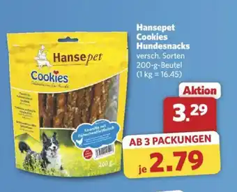 Combi Hansepet Cookies Hundesnacks Angebot