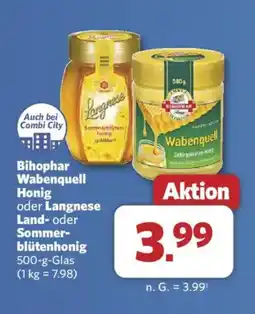 Combi Bihophar Wabenquell Honig oder Langnese Angebot