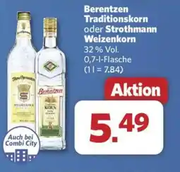 Combi Berentzen Traditionskorn oder Strothmann Weizenkorn Angebot