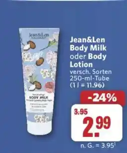 Combi Jean&Len Body Milk oder Body Lotion Angebot