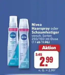 Combi NIVEA Haarspray oder Schaumfestiger Angebot