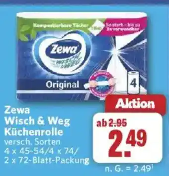 Combi Zewa Wisch & Weg Küchenrolle Angebot