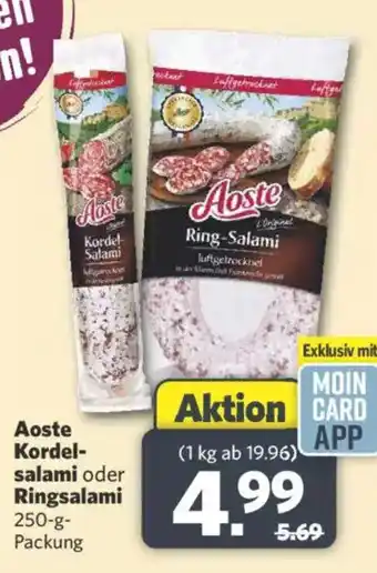 Combi Aoste Kordel- salami oder Ringsalami Angebot