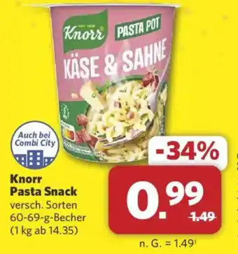 Combi Knorr Pasta Snack Angebot