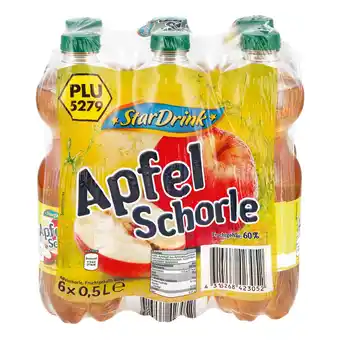 Netto Marken-Discount Stardrink Apfelschorle 0,5 Liter, 6er Pack - Inhalt: 2 Flaschen Angebot