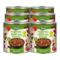 Netto Marken-Discount Poté Chili sin Carne 800 g, 6er Pack Angebot