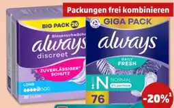 PENNY Always Discreet Big Pack Angebot