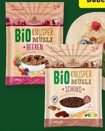 Lidl Crownfield Bio Knusper Müsli Angebot