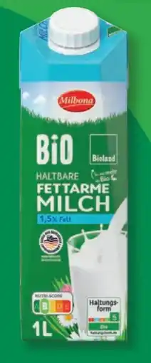 Lidl Milbona Bio Haltbare Fettarme Milch Angebot