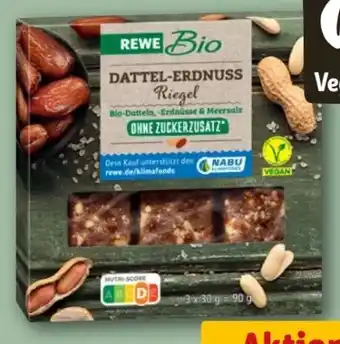 REWE Center Rewe Bio Dattel-Erdnuss-Riegel Angebot