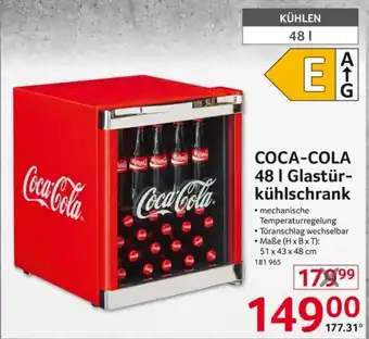 Selgros COCA-COLA 48 L Glastürkühlschrank Angebot