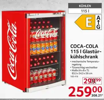 Selgros COCA-COLA 115 L Glastürkühlschrank Angebot