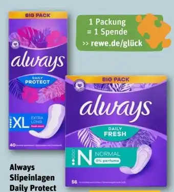 REWE Center Always Slipeinlagen Daily Protect Angebot