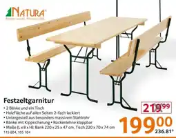 Selgros NATURA Festzeltgarnitur Angebot