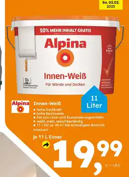 Globus Baumarkt Alpina Innen-Weiß Angebot