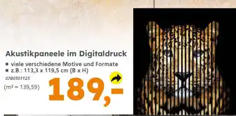 Globus Baumarkt Akustikpaneele im Digitaldruck Angebot