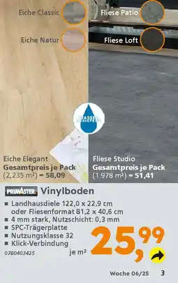 Globus Baumarkt PRIMASTER Vinylboden Angebot