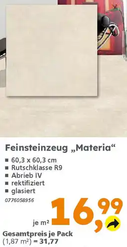 Globus Baumarkt Feinsteinzeug „Materia“ Angebot