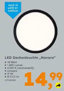 Globus Baumarkt LED Deckenleuchte „,Navara“ Angebot