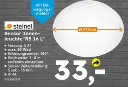 Globus Baumarkt steinel Sensor Innenleuchte "RS 16 L" Angebot