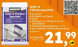 Globus Baumarkt PRIMASTER Glätt & Flächenspachtel Angebot