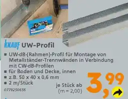 Globus Baumarkt KNAUF UW-Profil Angebot