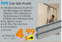 Globus Baumarkt KNAUF CW-DB-Profil Angebot