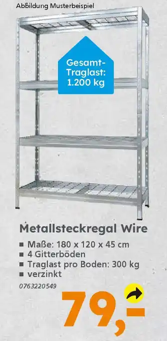 Globus Baumarkt Metallsteckregal Wire Angebot