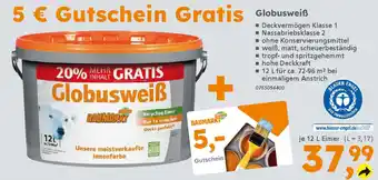 Globus Baumarkt Globusweiß Angebot