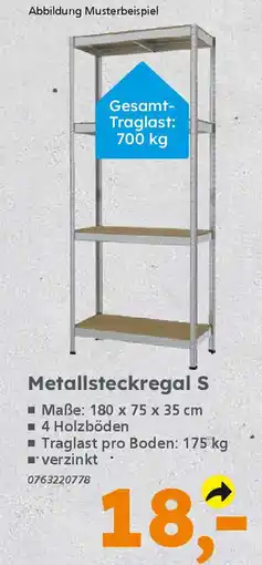 Globus Baumarkt Metallsteckregal S Angebot