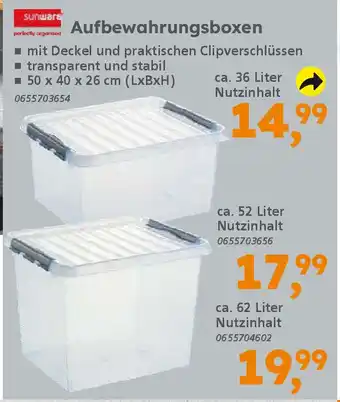 Globus Baumarkt Sunware Aufbewahrungsboxen Angebot