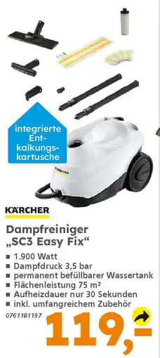 Globus Baumarkt KÄRCHER Dampfreiniger ,,SC3 Easy Fix" Angebot