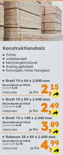 Globus Baumarkt Konstruktionsholz Angebot