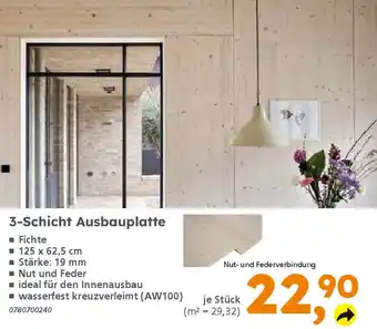 Globus Baumarkt 3-Schicht Ausbauplatte Angebot