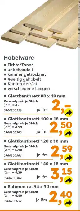 Globus Baumarkt Hobelware Angebot