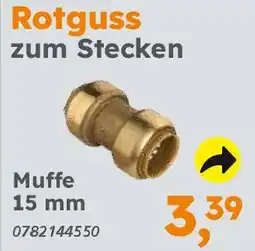 Globus Baumarkt Rotguss zum Stecken Muffe 15 mm Angebot