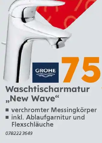 Globus Baumarkt GROHE Waschtischarmatur ,,New Wave" Angebot