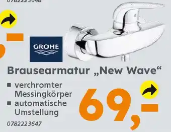 Globus Baumarkt GROHE Brausearmatur „New Wave" Angebot